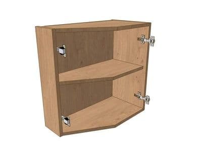 Noto 765mm Extended Angled Wall Unit LH 396 Doors 575mm High