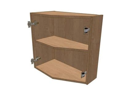 Noto 765mm Extended Angled Wall Unit RH 396 Doors 575mm High