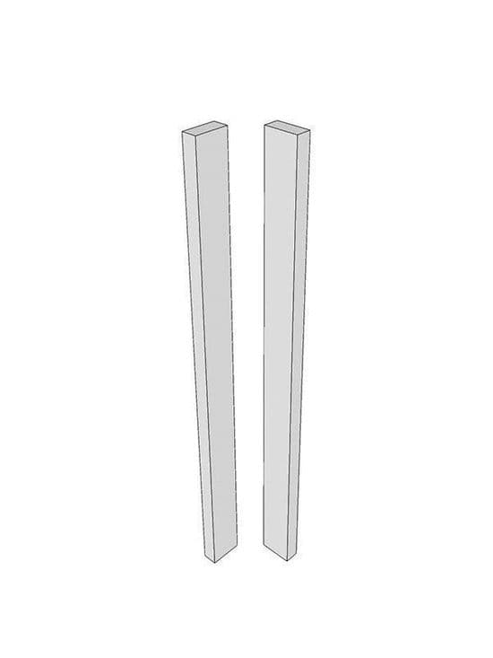 Porter Gloss Regiment Half height internal corner post, 325x70x70