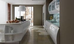 Remo Gloss White Appliance/larder feature end post, 3000x100x50mm