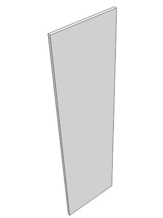 Remo Gloss White End panel, finished both sides and radiussed edges, 2400x650x18mm