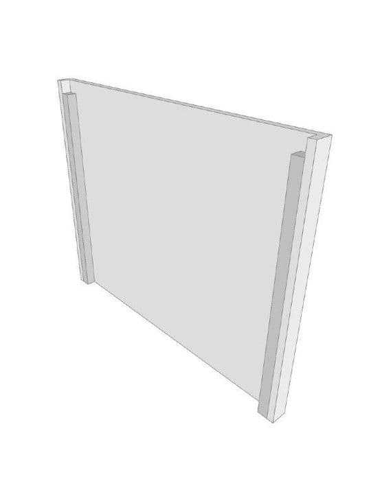 True Handleless Gloss Dove Grey C-Shape, Full Height, Feature End Panel, 685x960x18mm