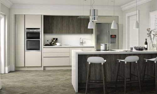 True Handleless Matt Cashmere Kitchens