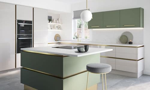 True Handleless Matt Dove Grey Kitchens