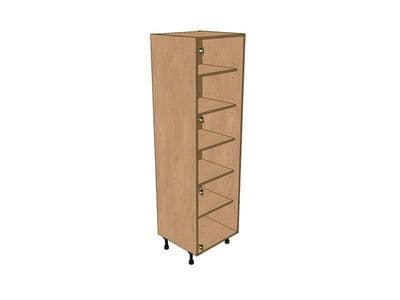 True Handleless Matt Silver Grey 300mm Broom Unit 1970mm High - Suits 1 Full Height Door