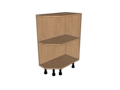 True Handleless Matt Silver Grey 300mm Quad Base Unit RH