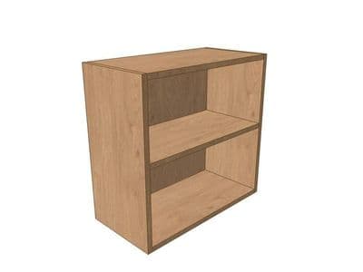 True Handleless Matt Silver Grey 450mm Open Wall Shelf Unit 575mm High