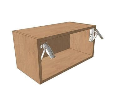True Handleless Matt Silver Grey 500mm Wall Bridging Unit - 290mm High