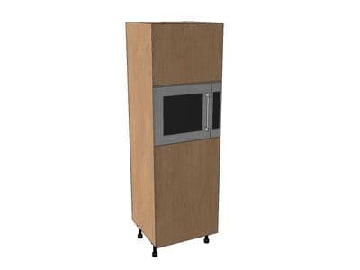True Handleless Matt Silver Grey 600mm Microwave Housing Unit 1825mm High