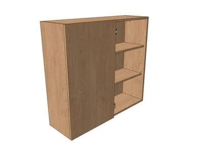 True Handleless Matt Silver Grey 800mm Corner Wall Unit 400mm LH Blank 900mm High