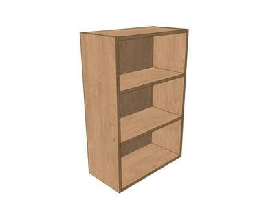 True Handleless Matt Silver Grey 800mm Open Wall Shelf Unit 900mm High