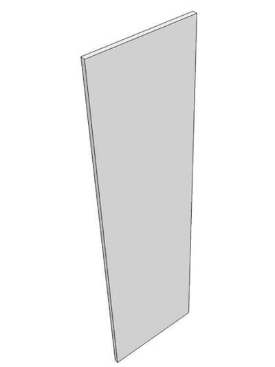 True Handleless Matt Silver Grey End panel with sq edges, finish on face only, 2400x650x18mm