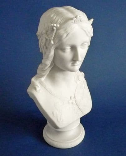 (Sold) Copeland Parian Ware Crystal Palace Art Union Bust of 'Enid' by F M Miller c1860