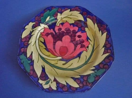 (Sold) Early Charlotte Rhead 'Seed Poppy' Bursley Ltd Plate c1925 - Pattern P28