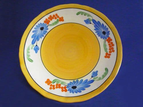 (Sold) Early Clarice Cliff Bizarre 'Sandflower' 9 inch Plate c1929