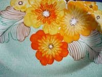 (Sold) Gray's Pottery Art Deco Hand Painted Floral Tray c1935