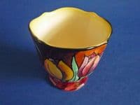 (Sold) H & K Tunstall 'Tulip Time' Sugar Bowl by R. Grocott c1935