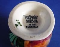 (Sold) H & K Tunstall 'Tulip Time' Sugar Bowl by R. Grocott c1935