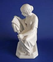 (Sold) J & T Bevington Parian Figure 'Girl Reading' by Pietro Magni c1865