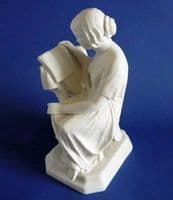 (Sold) J & T Bevington Parian Figure 'Girl Reading' by Pietro Magni c1865