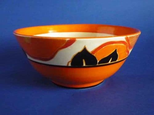 (Sold) Large Clarice Cliff Bizarre 'Orange Chintz' Havre Bowl c1932