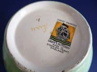 (Sold) Large Gray's Pottery Art Deco Pink and Green Floral Jug c1932
