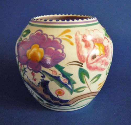(Sold) Poole Pottery AP Pattern Vase by Truda Carter c1934