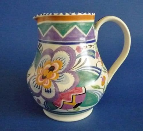 (Sold) Poole Pottery 'Leo the Lion' V Pattern Jug c1935