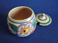 (Sold) Poole Pottery V Pattern 'Leo the Lion' Preserve Pot by Truda Carter c1935