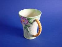 (Sold) Rare Carlton Ware Green 'Flowers and Basket' Cocoa Mug c1938
