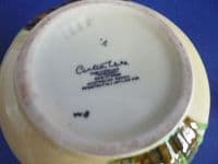 (Sold) Rare Carlton Ware Yellow 'Crocus' Preserve Pot c1936