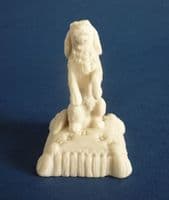 (Sold) Rare Copeland Parian Ware 'The Beggar' Miniature Spaniel c1870