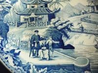 (Sold) Rare Davenport 'Chinoiserie High Bridge' Pouring Dish c1810