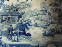 (Sold) Rare Davenport 'Chinoiserie High Bridge' Pouring Dish c1810