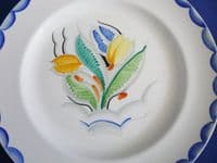 (Sold) Rare Susie Cooper Gray's Pottery Plate - 'Tulip' Pattern 8037 c1929
