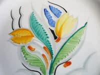(Sold) Rare Susie Cooper Gray's Pottery Plate - 'Tulip' Pattern 8037 c1929