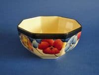 (Sold) Royal Doulton 'Pansies' Series Octagon Sugar Bowl D4049 c1930