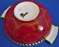 (Sold) Scottish Bough Pottery Hand Painted Quaich by Richard Amour c1920