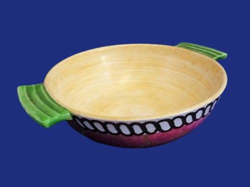 (Sold) Scottish Bough Pottery Hand Painted Quaich by Richard Amour c1920