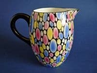 (Sold)  Shelley 'Bubbles' Bute Shape Cream Jug c1925