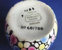 (Sold)  Shelley 'Bubbles' Bute Shape Cream Jug c1925