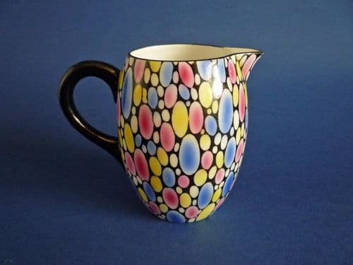 (Sold)  Shelley 'Bubbles' Bute Shape Cream Jug c1925