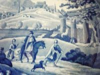 (Sold) Superb Spode Caramanian Series 'City of Corinth' Soup Plate c1810