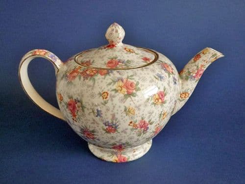 (Sold) Vintage Royal Winton 'Eleanor' Chintz Alban Teapot c1945
