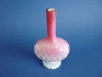 Antique Thomas Webb Cased Pink Satin Glass Vase c1880 (Sold)