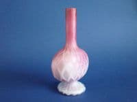 Antique Thomas Webb Cased Pink Satin Glass Vase c1880 (Sold)