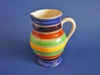 Ashtead Pottery 'Harlequin Hoops' Brittany Jug by Phoebe and Harold Stabler c1925 (Sold)