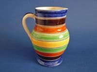 Ashtead Pottery 'Harlequin Hoops' Brittany Jug by Phoebe and Harold Stabler c1925 (Sold)