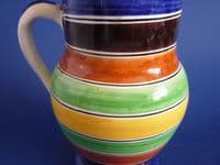 Ashtead Pottery 'Harlequin Hoops' Brittany Jug by Phoebe and Harold Stabler c1925 (Sold)