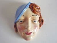 Beswick 'Girl with Blue Beret' Wall Mask1935 (Sold)